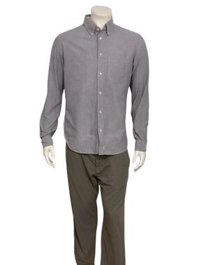 Wings + Horns Men's Gray Button-Down Long-Sleeve Shirt